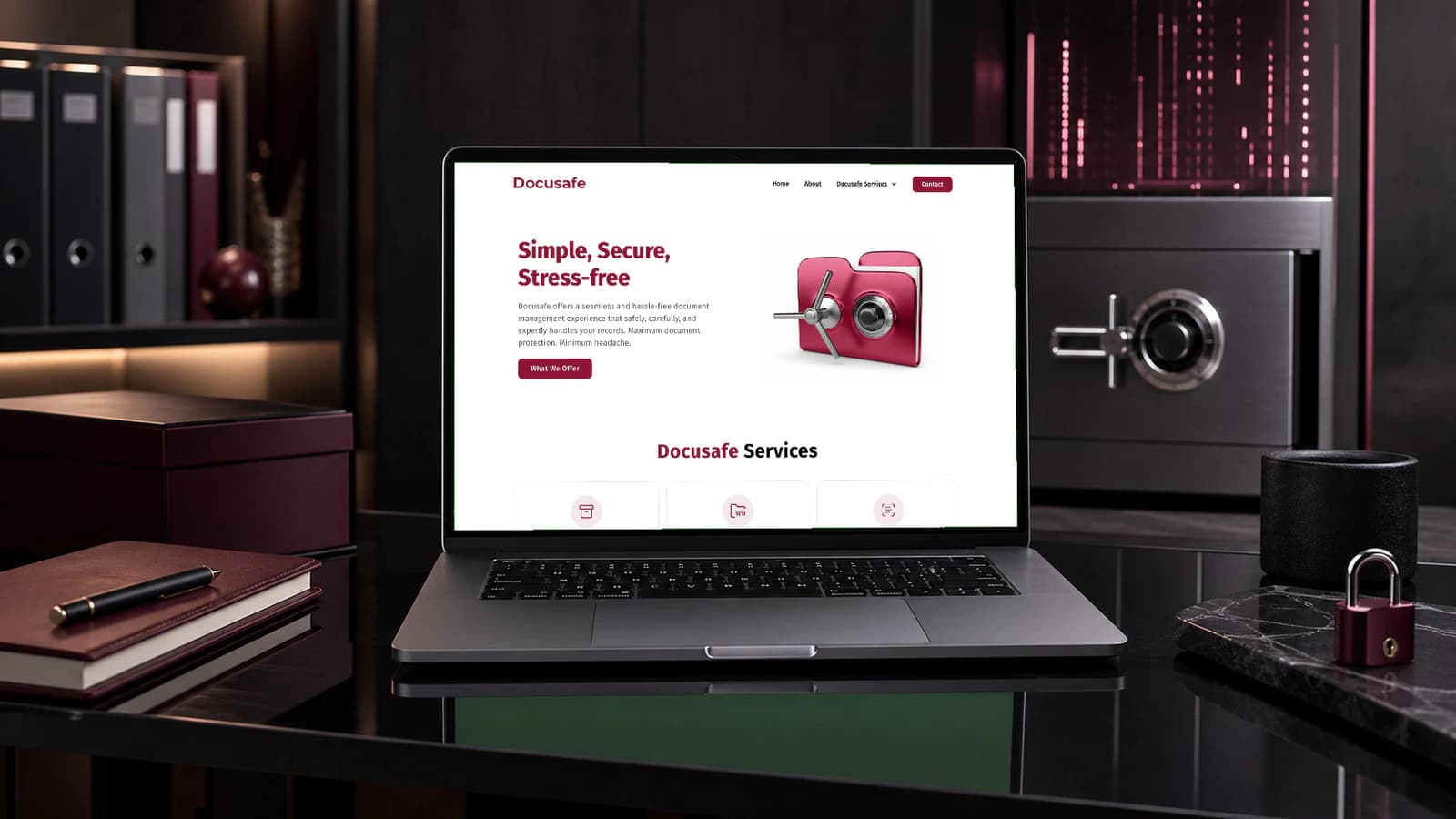 Docusafe website homepage