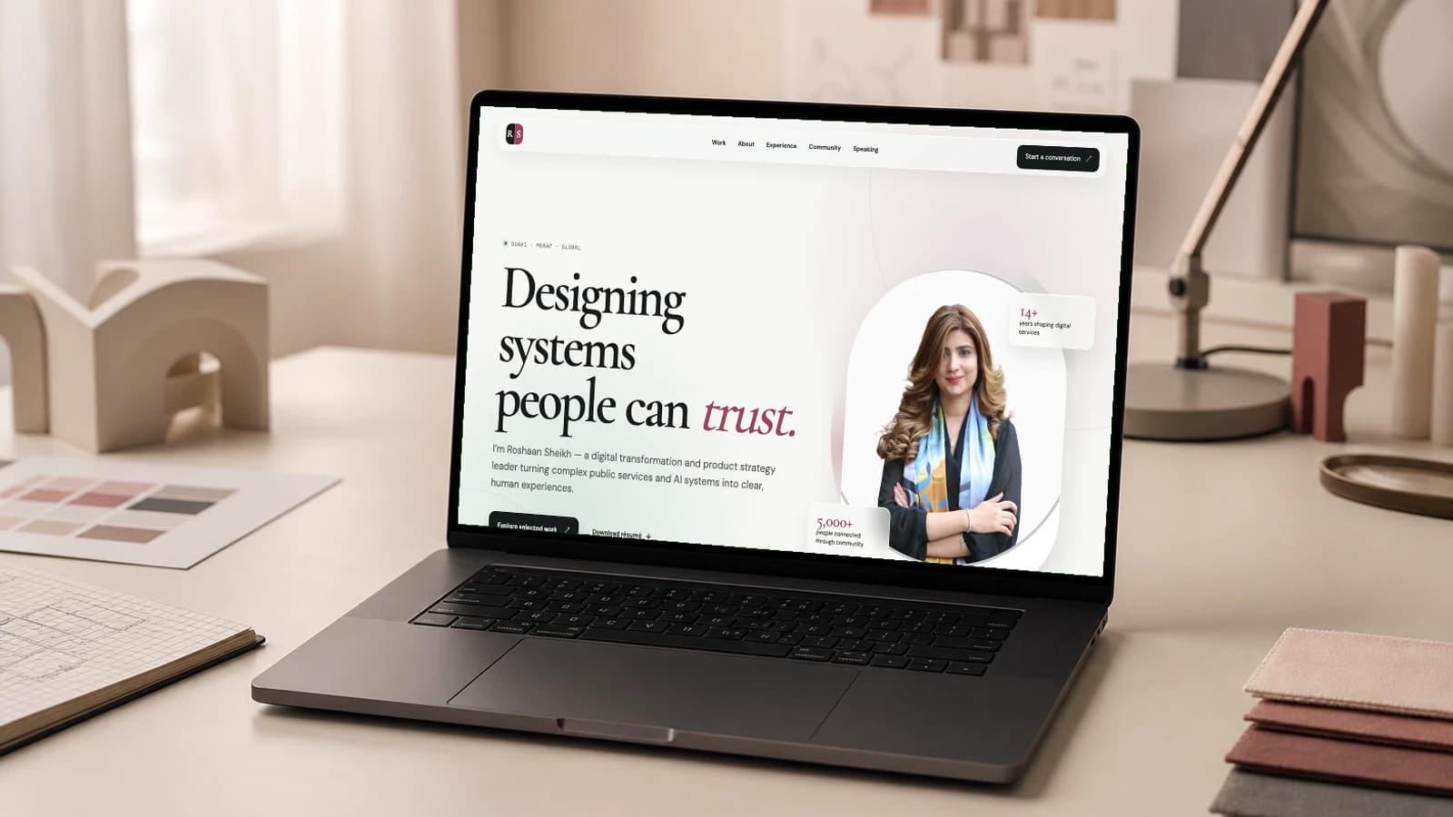 Roshaan Sheikh website homepage