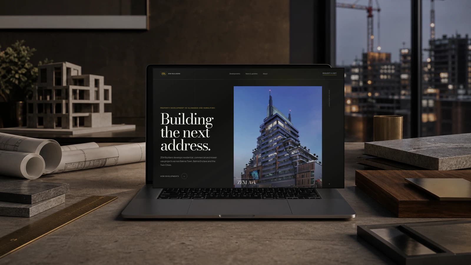 ZEM Builders website homepage